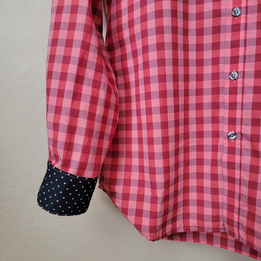 Paul Smith Button Up Red Gingham Plaid Shirt - Picture 7 of 16